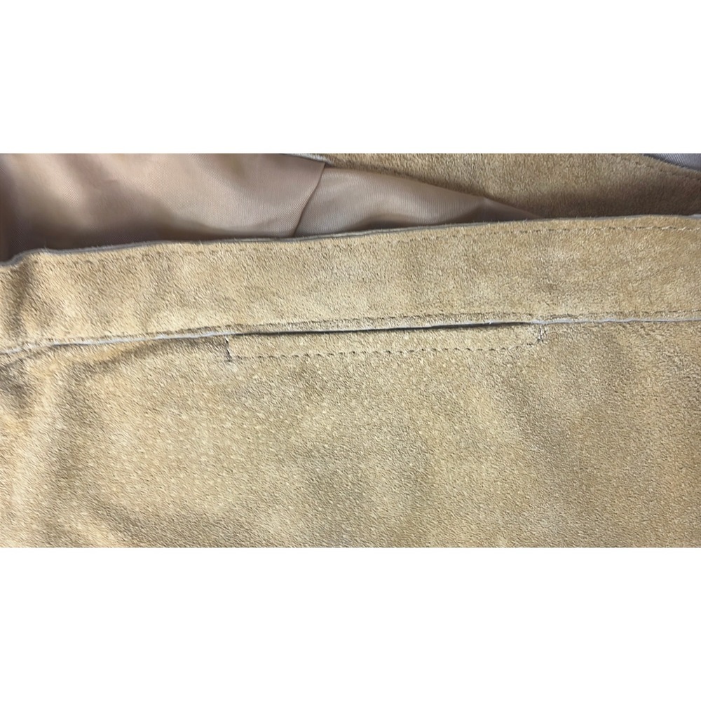 Co & Eddy Mustard Yellow Genuine Suede Leather Pants Size 8 Vintage Style - Picture 11 of 11